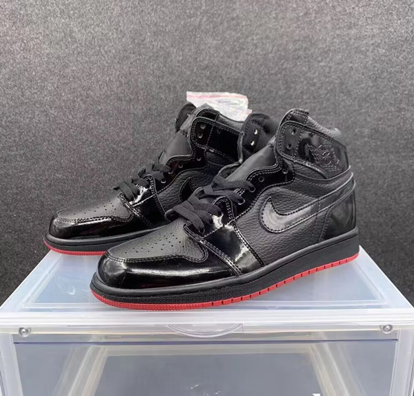 Men's Running Weapon Air Jordan 1Retro Black Shoes 0508 Men's Running Weapon Air Jordan 1Retro Black Shoes 0508